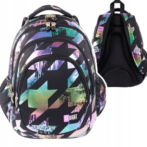 Plecak szkolny młodzieżowy ST.RIGHT kolorowe wzory, HOLO IMPRESSION na Arena.pl