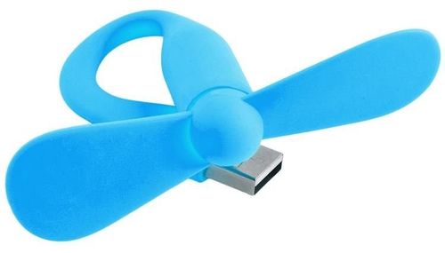 Wiatraczek silikonowy USB -  niebieski na Arena.pl