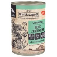 karma dla psa indyk królik 400g wiejska zagroda hipoalergiczna bez zbóż