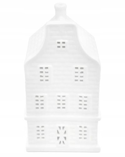 BIAŁY DOMEK CERAMICZNY NA T-LIGHT LAMPION ŚWIECZNIK ŚWIĄTECZNY na Arena.pl