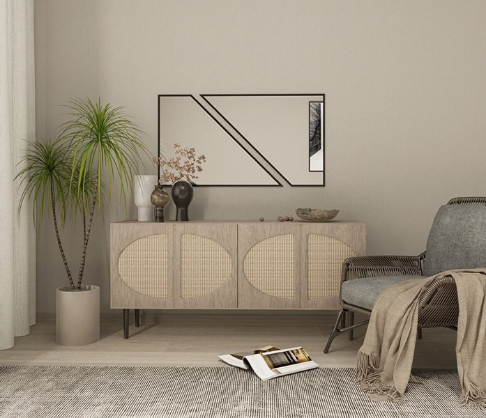 Lustro ścienne loftowe 50x90cm - czarna rama zdjęcie 4