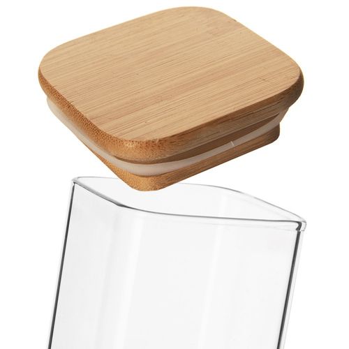Pojemnik Szklany Bambus Kuchenny Szczelny Żywności Produktów Sypkich 600 ml na Arena.pl