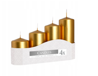 ŚWIECE STOPNIOW. 50/4 4szt ZŁOTY METALIK BISPOL