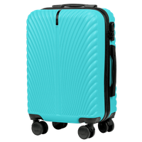 SN120 SWAN, Walizka kabinowa ABS+ S Wings, LIGHT BLUE