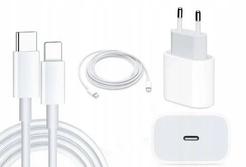 ZESTAW | SZYBKA ŁADOWARKA DO iPhone SIECIOWA USB TYPE-C + KABEL | 3000mA na Arena.pl