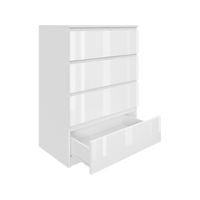 Komoda biała połysk AVEN 70 cm z 4 szufladami różne kolory DARMOWA DOSTAWA