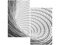 60X60CM SZARY WIR DWU OBRAZ ŚCIAN