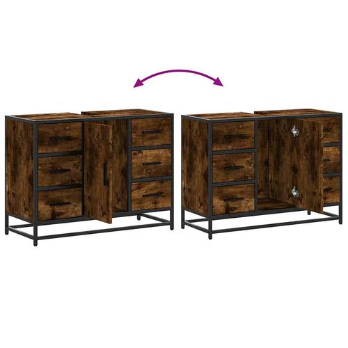 Szafka pod umywalkę przydymiony dąb, 80x33x60 cm na Arena.pl