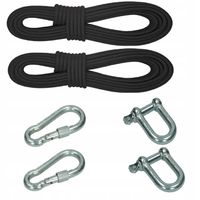 2x MOCOWANIE UCHWYT LINKA DO HAMAKA HUŚTAWKI ZESTAW LINA KARABIŃCZYK SZEKLA