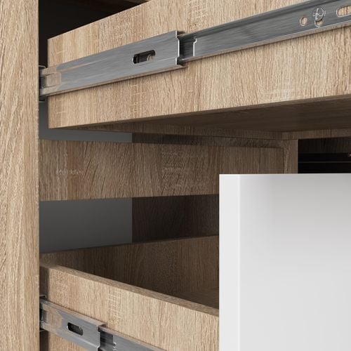 BIURKO NAROŻNE B20 155 cm LEWE SONOMA / BIAŁA na Arena.pl