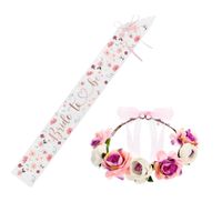 Akcesoria na wieczór panieński Bride to Be wianek szarfa różowy