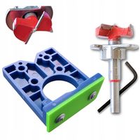 WIERTŁO PUSZKOWE Z OGRANICZNIKIEM 35MM + SZABLON DO ZAWIASÓW MEBLOWYCH