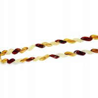 Naszyjnik z bursztynu korale bursztynowe kolia koniakowy WIŚNIOWY koraliki