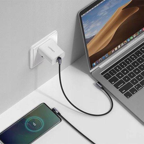 UGREEN KABEL PRZEWÓD USB-C DO USB-C KĄTOWY PD 3A 60W 1M JAKOŚĆ ORYGINAŁ na Arena.pl