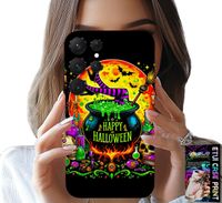 ETUI DO SAMSUNG GALAXY S23 Ultra - WIEDŹMA KOCIOŁEK RÓŻDŻKA HALLOWEEN FOLIA