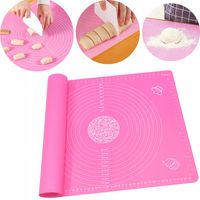 Stolnica Mata Silikonowa TSG-322 Kuchenna Duża 50x40cm Do Ciasta Z Miarką