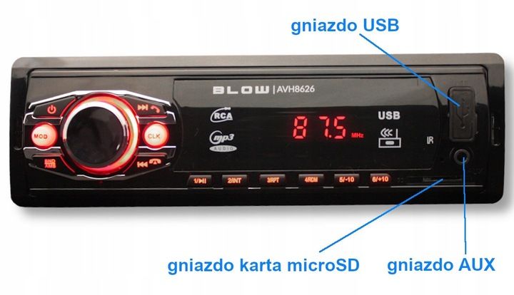 radio samochodowe bluetooth USB AUX głośniki 13 zdjęcie 3