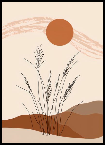 Plakat 50x70cm Złote Źdźbła zdjęcie 2