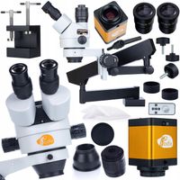 MIKROSKOP TRINOKULAROWY NA WYSIĘGNIKU DO LUTOWANIA+ KAMERA 12MP ROSIFX HDMI
