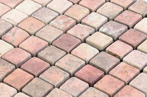 Mozaika marmurowa Garth na siatce czerwona 1m2 na Arena.pl