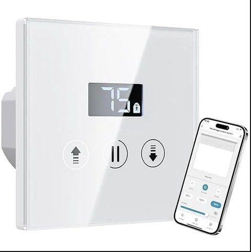 Przełącznik rolet inteligentny z wyświetlaczem LCD ALLEVOI 80x80 mm 6 szt na Arena.pl