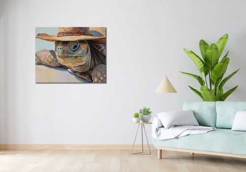 Obraz 90x70cm Żółwi Kapelusznik na Arena.pl
