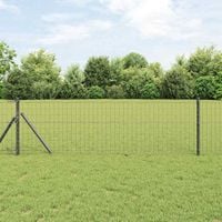 Ogrodzenie Euro Szary 0,4 x 10 m Żelazo pokryte PVC