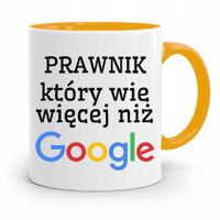 Kubek Żółty Prawnika Który Wie Więcej Niż Google Z Nadrukiem Ze Zdjęciem