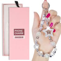 BRELOCZEK CHARMS Zawieszka Quick Do Telefonu Kluczy Plecaka BIAŁA GWIAZDKA