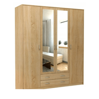 Duża szafa z lustrem do sypialni, Classic, 168x55x193 sonoma| TYLETEGOTU