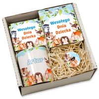 Prezent Na Dzień Dziecka Zestaw Z Imieniem Kubek Gra Skarbonka Spinner