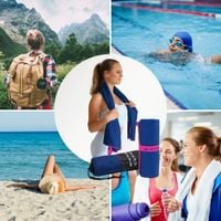 Ręcznik Szybkoschnący Z Mikrofibry 130X80 Granatowo-Różowy