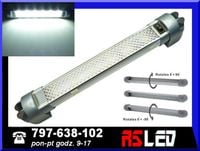 mocna aluminiowa Lampa LED obrotowa z wł 33 cm 12v 24v 60W wnętrza