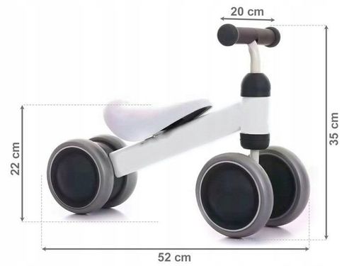 Rowerek biegowy mini rower Practise White Ecotoys na Arena.pl