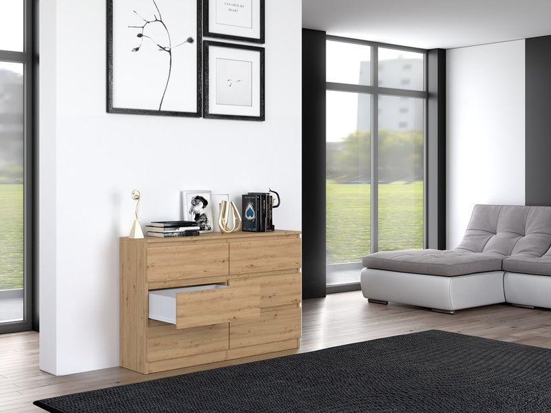 KOMODA MALWA M6 120 - DĄB ARTISAN zdjęcie 9