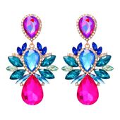 Duże kolczyki XXL kolorowe wesele glam piękne błyszczą swarovski ZJAWISKO