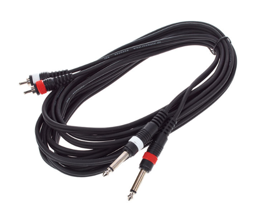 Kabel przewód audio sygnałowy 2x RCA Cinch Jack 6,3 mm 5 m the sssnake na Arena.pl