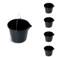 5x Wiadro budowlane 12l lejek gospodarcze Ogrodowe