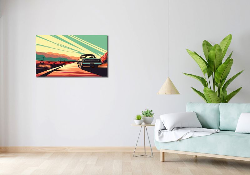 Obraz 90x50cm Droga przez Pustynię zdjęcie 2