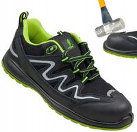 Buty półbuty robocze męskie SKÓRA NUBUK Przewiewne z NOSKIEM S1 BHP URGENT