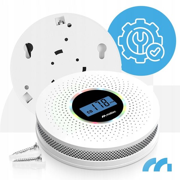 CERTYFIKOWANY CZUJNIK CZADU DYMU TLENKU WĘGLA SAFESENSOR BEZPRZEWODOWY 2w1 zdjęcie 12