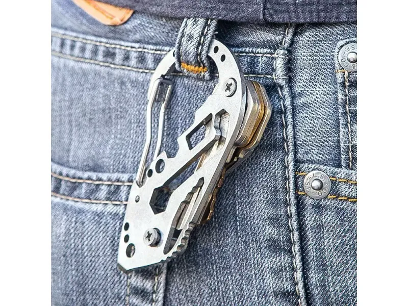 Brelok do kluczy karabińczyk survival multi-tool zdjęcie 7