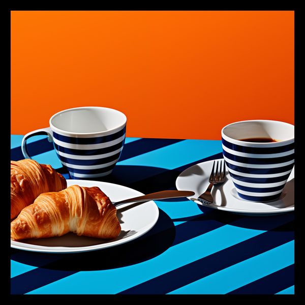 Plakat 40x40cm Croissanty zdjęcie 2