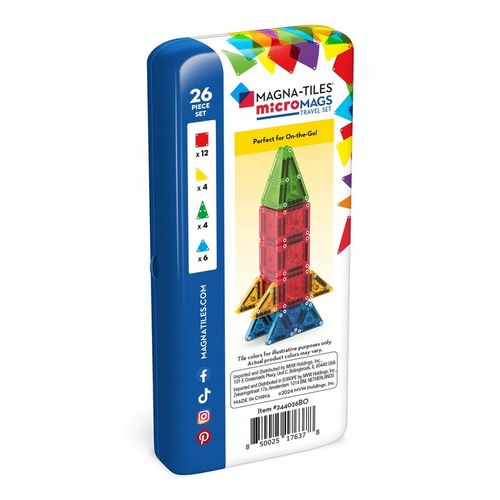 MAGNA-TILES Klocki Magnetyczne Konstrukcyjne Travel microMAGS 26 elementów na Arena.pl