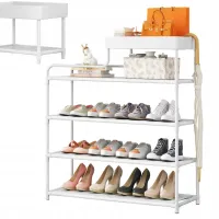 Regał na buty 5 poziomów stojak szafka metalowa organizer z półką