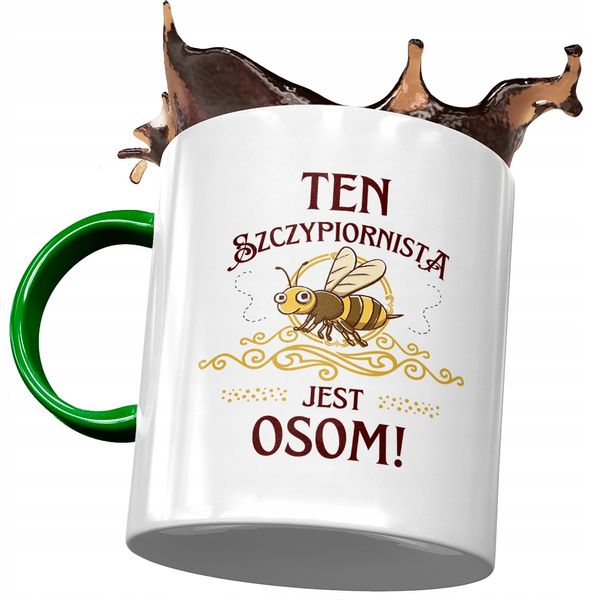 Kubek Zielony Dla Szczypiornisty Jest Osom Z Nadrukiem Ze Zdjęciem zdjęcie 1