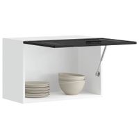 Szafka ścienna kuchenna, Lucca, czarna, materiał drewnopochodny