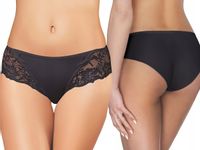 Ewana 023 Klasyczne Figi z Mikrofibry Czarny XL