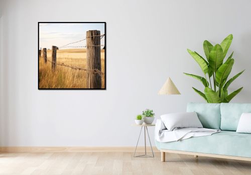 Plakat 90x90cm Płot na Polu na Arena.pl