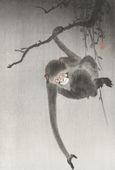 Plakat 67,5x100cm Monkey 2, Koson Japoński Vintage do Salonu